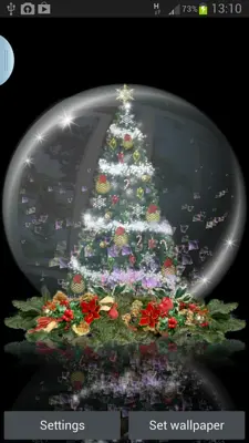 Globe Christmas Tree Live Wallpaper android App screenshot 1