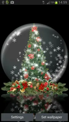 Globe Christmas Tree Live Wallpaper android App screenshot 2