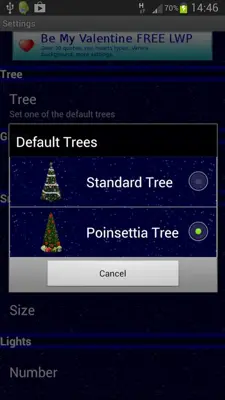 Globe Christmas Tree Live Wallpaper android App screenshot 3