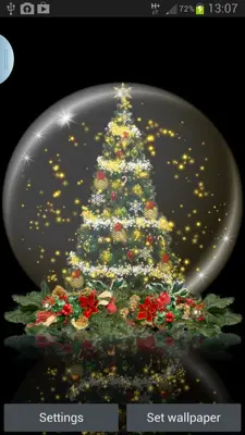 Globe Christmas Tree Live Wallpaper android App screenshot 5